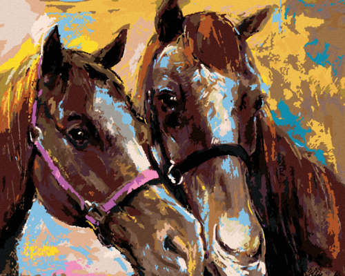 Paint by Numbers - TWO HORSES