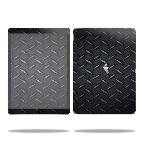 MightySkins APIPPRO2-Black Diamond Plate Skin for Apple iPad Pro - Bla