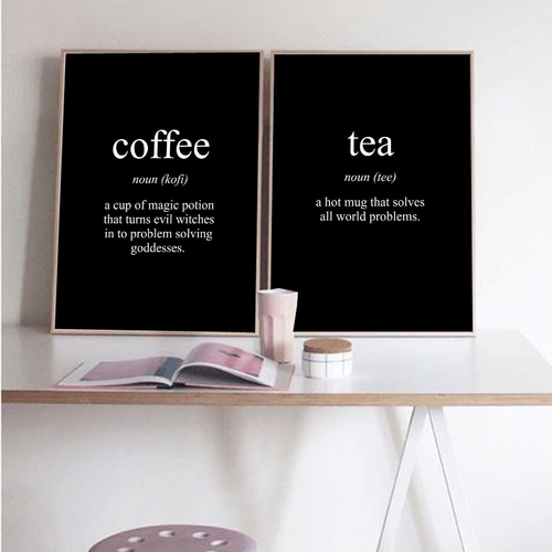 Cuadros Decoracion Salon Tea Coffee Poster Canvas