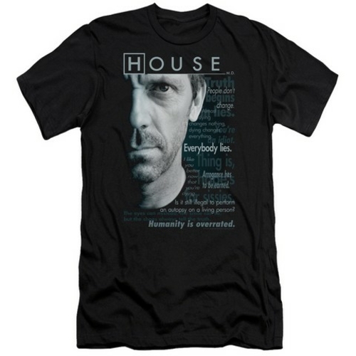 Trevco House-Houseisms Short Sleeve Adult 30-1 Tee, Black - XL