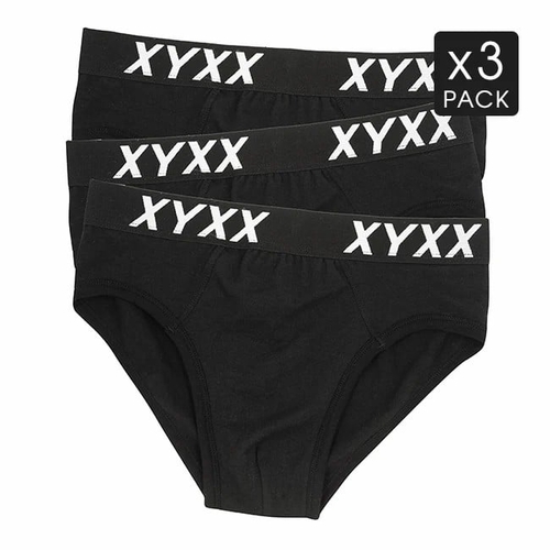 3 Mens Briefs Jocks Black Pack