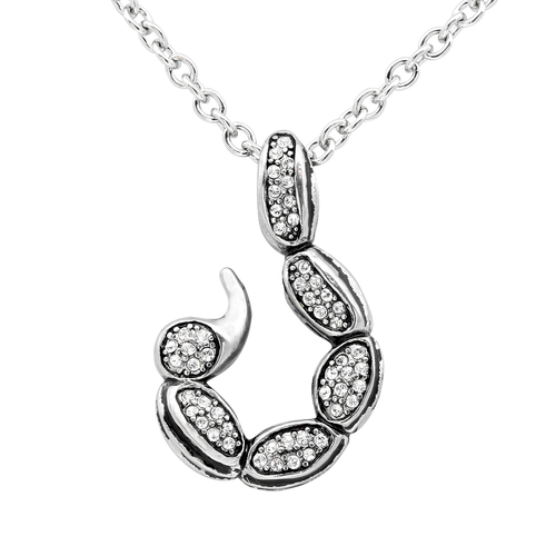 Scorpion Tail Necklace with Swarovski Crystal 