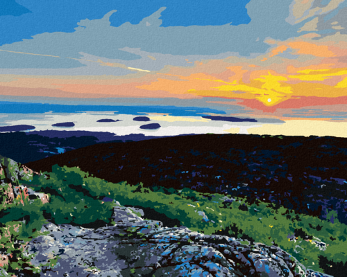 Paint by Numbers - SUNSET OVER THE LANDSCAPE (TED DAVIS)
