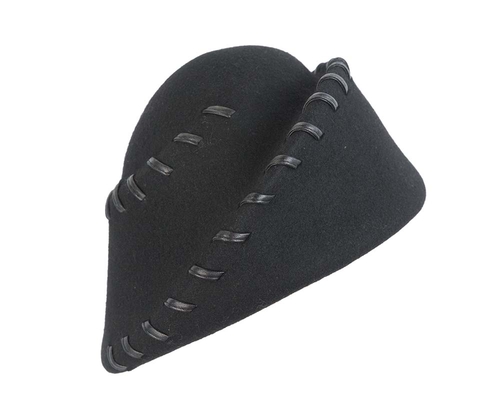 Exclusive black felt ladies fashion hat