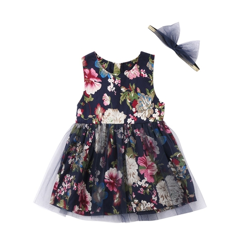 Cute Toddler Baby Girls Summer Sleeveless Floral