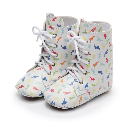 Fashion Floral Print PU Leather Baby Girls Shoes