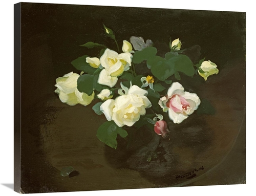 Global Gallery GCS-266982-30-142 30 in. Yellow & Pink Roses Art Print 