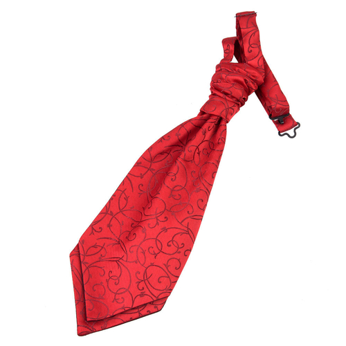 Swirl Pre-Tied Ruche Cravat - Boys - Burgundy