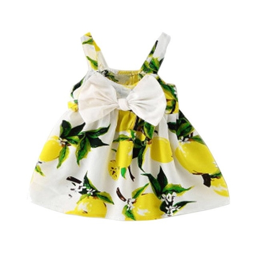 Summer Girl Fashion Lemon Print Polyester