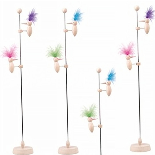 Colorful Funny Toy Double Woodpecker For Kids