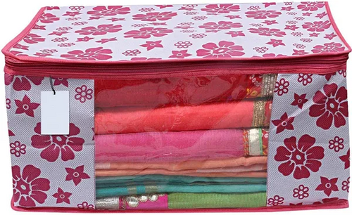 PINK Non Woven Saree Cover/Saree Bag/Storage Bag Set Of 1 Pcs