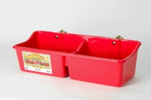 Miller Mfg Co Inc Feeder With Divider- Red 16 Quart - HFP24DRED