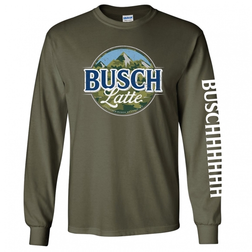 Busch 812738-xlarge Latte Camouflage Logo Long Sleeve Shirt - Extra La