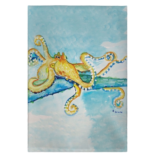 Betsy Drake GT547 Gold Octopus Guest Towel - 20 x 20 in.