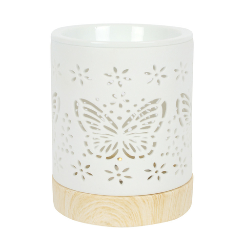 Matte Ceramic Butterfly Oil Burner