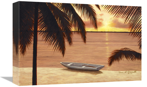 Global Gallery GCS-138959-1218-142 12 x 18 in. Amber Palms Art Print -