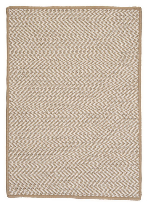 Outdoor Houndstooth Tweed - Cuban Sand 6' square