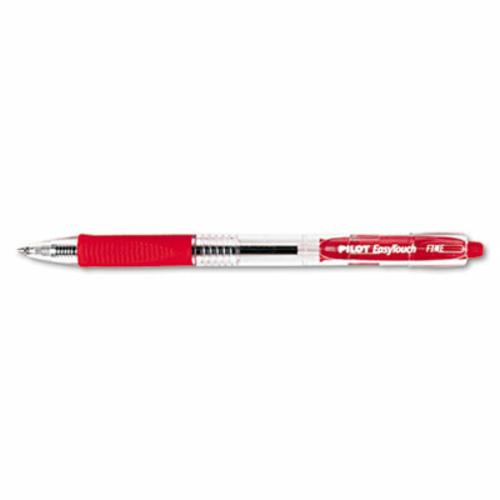 Pilot 32212 EasyTouch Ballpoint Retractable Pen- Red Ink- Fine- Dozen