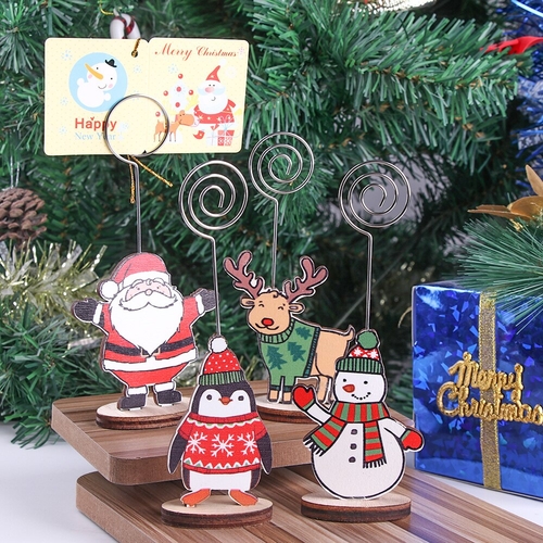 1PC Christmas Snowman Photo Clips Memo Card