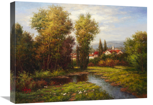 Global Gallery GCS-132486-1824-142 18 x 24 in. Italian River Bend Art 