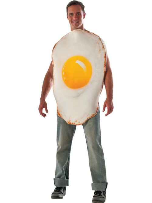 Rubies 271154 Flat-Fried Egg Unisex Adult Costume - One Size