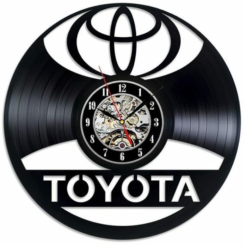 TOYOTA LOGO DESIGN HANDMADE VINYL RECORD WALL CLOCK FAN GIFT