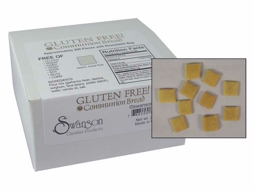 Swanson Christian Supply 84765 Communion-Baked Gluten Free Bread-Squar