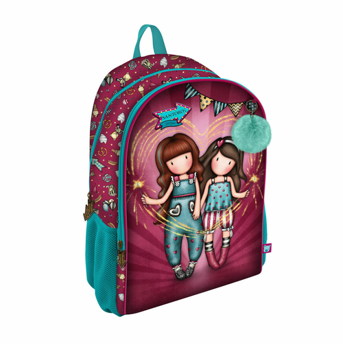 School Bag Gorjuss Fireworks Maroon 31.5 x 44 x 22.5 cm