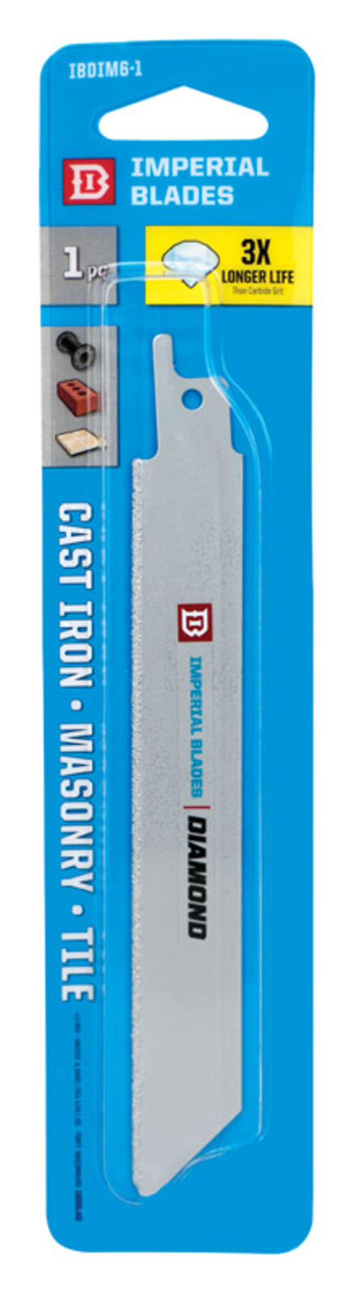 Imperial Blade 2795540 6 in. Diamond Grit Reciprocating Saw Blade - 6 