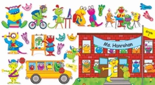 Teachers Friend 978-0-545-14057-7 Monsters Back to School Bulletin Boa