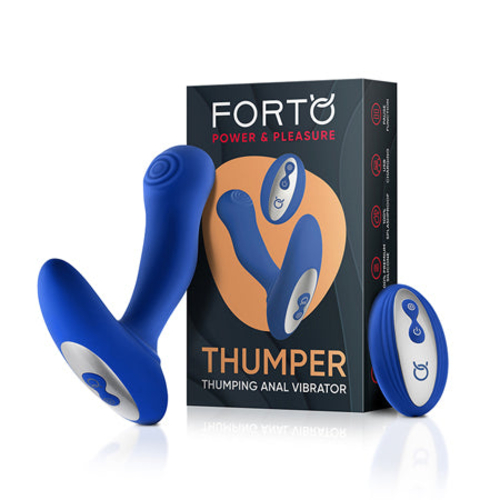 Forto Thumper Rechargeable Remote-Controlled Silicone Thumping Anal