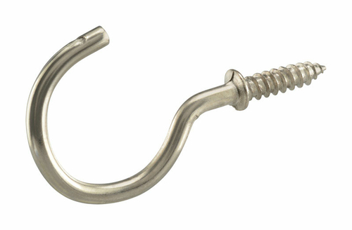 Hillman 5938956 Small Metal 0.88 in. Cup Hook, 1 lbs, 8 Per Pa
