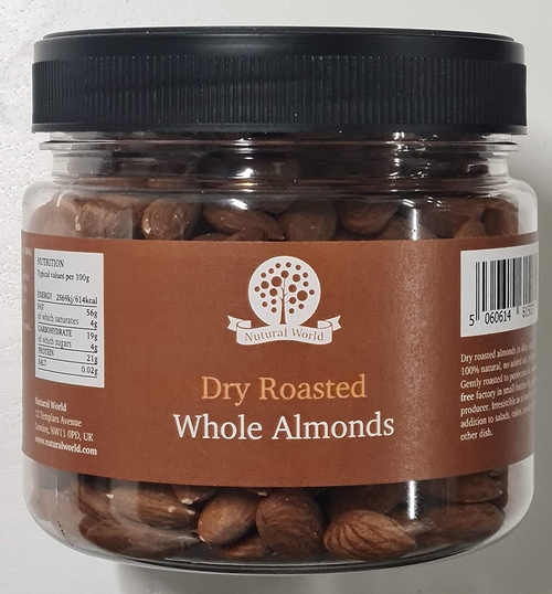 Nutural World - Dry Roasted Whole Cashews - Unsalted (500g)