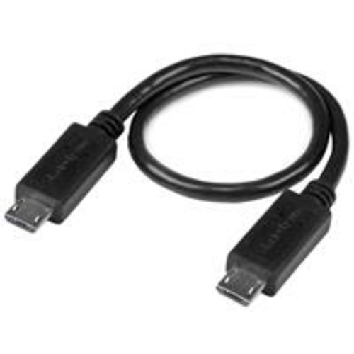 StarTech.com UUUSBOTG8IN 8 in. USB OTG Cable Micro USB to Micro USB Ma