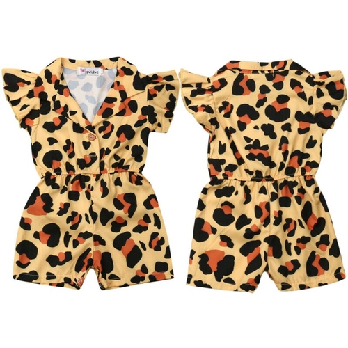 1 5T Toddler Baby Kids Girl Leopard Romper Clothes