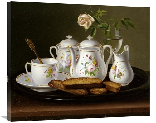 Global Gallery GCS-267981-36-142 36 in. Still Life of Porcelain & Bisc