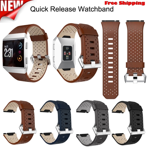 Fitbit ionic perforated online leather band