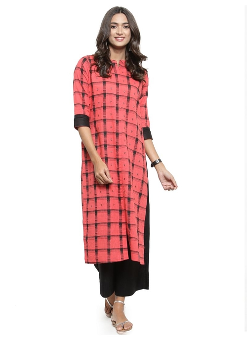 Light Red Color Cambric Kurti