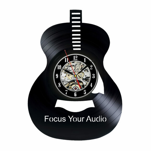 GUITAR CUSTOM VINYL RECORD WALL CLOCK