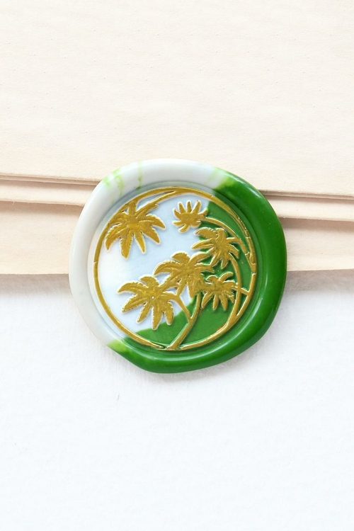 Palm tree Wax seal stamp /beach Wax seal Stamp kit /Custom Sealing Wax