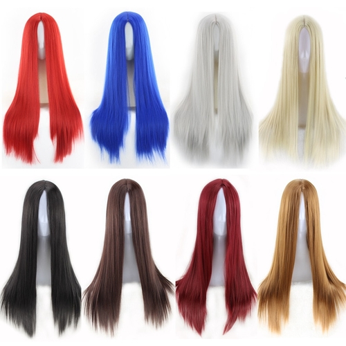 Fashion Cheap Straight  Long Black Wig Synthetic