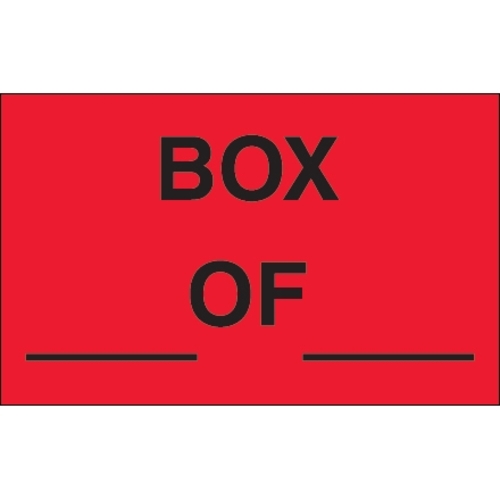 Tape Logic DL1158 1.25 x 2 in. - Box of Fluorescent Red Labels - Roll 