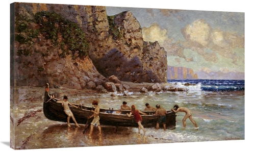 Global Gallery GCS-268565-44-142 44 in. On the Beach After the Storm A