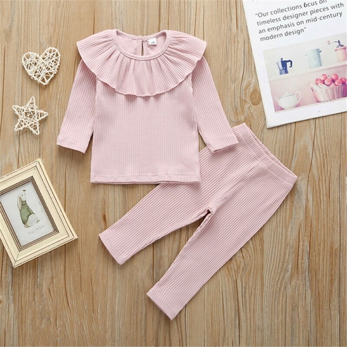 Pudcoco Autumn Toddler Baby Girl Clothes Plain