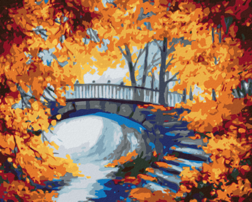 Paint by Numbers - STAIRS IN AN AUTUMN FOREST