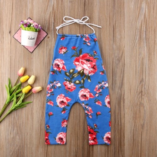 Toddler Kids Baby Girls Summer Strap Floral Romper