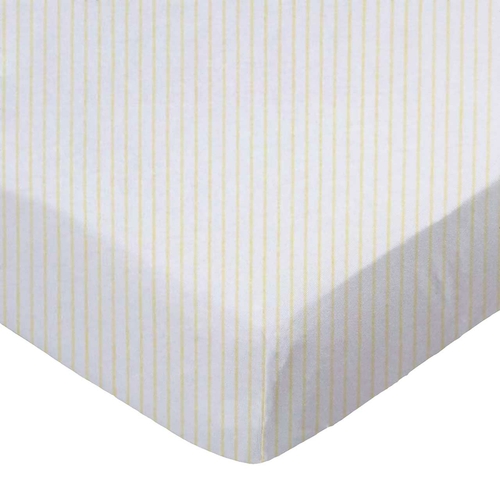 SheetWorld Fitted Crib Sheet - 100% Cotton Jersey - Yellow Stripes,