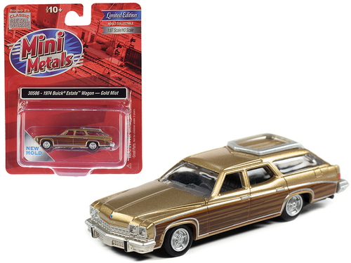 1974 Buick Estate Wagon Gold Mist Metallic with Woodgrain Sides 1/87