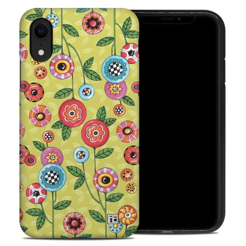 DecalGirl AIPXRHC-BFLWRS Apple iPhone XR Hybrid Case - Button Flowers