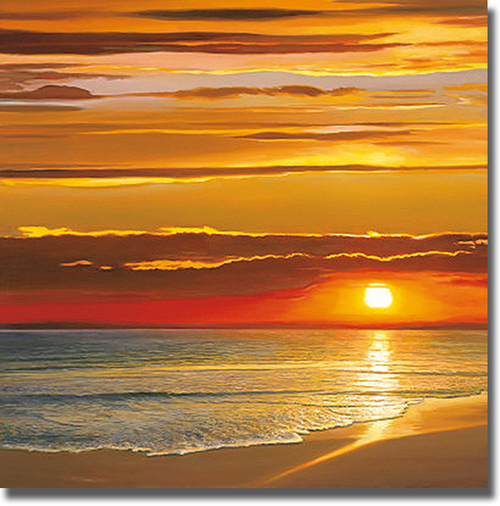 Artistic Home Gallery 2727559S Sunset On The Sea By Dan Werner Premium